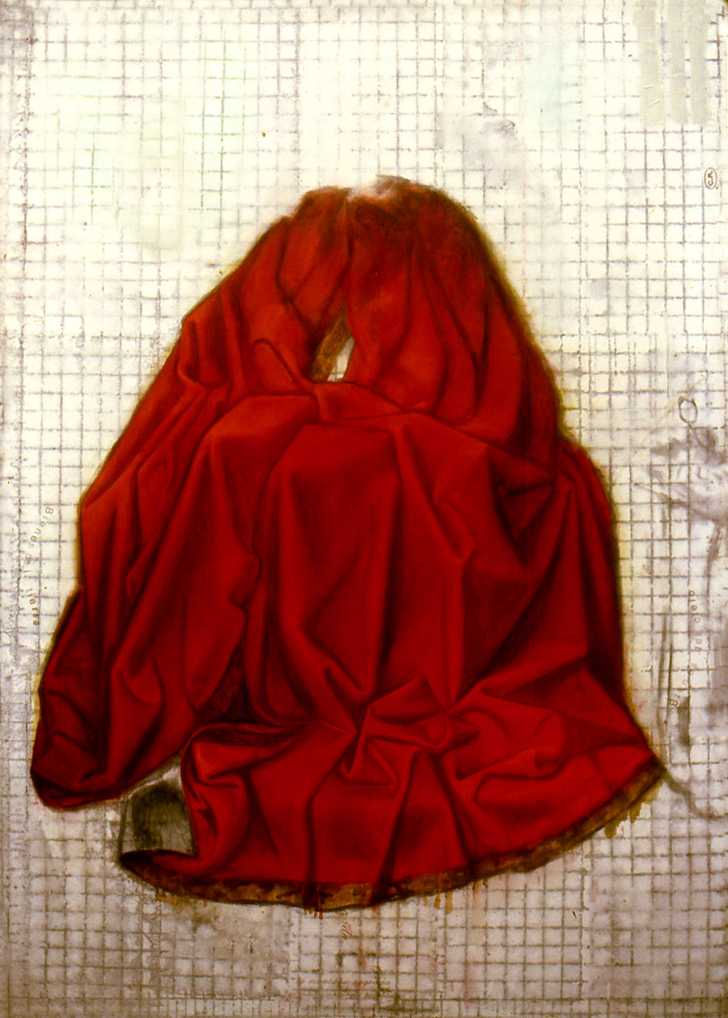 Una jaula fue a buscar un pájaro (1997). Galería Santa Fe. Instalación. Detalle: Virgen