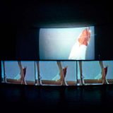 Exhausto aún puede pelear (2000). Galería Santa Fe. Video instalación.