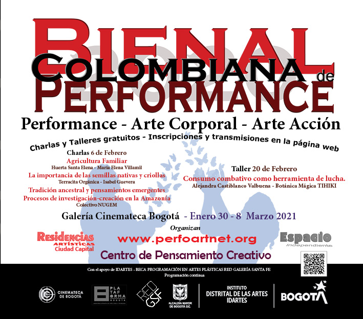 Bienal Colombiana de Performance Charlas y Talleres 2021