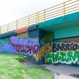 Proceso artístico en la Zona Bajo Puente de la Calle 170 con Autopista Norte. Foto: Kadir Molano / Idartes.