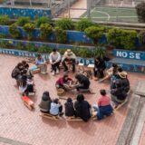 Encuentro de palabra Al aire libre, alrededor del fuego, guiado por el colectivo Minga Prácticas Decoloniales